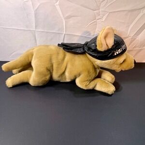 Harley-Davidson 12in Plush Puppy Dog Tan Excellent 2004 Biker Bandana Official